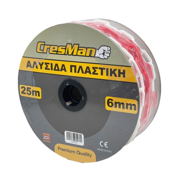 Αλυσίδα πλαστική 25m x 6mm Cresman