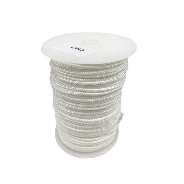 Σχοινί πολυέστερ υψηλής αντοχής 930 4 λευκό 2.8mm 130m kg