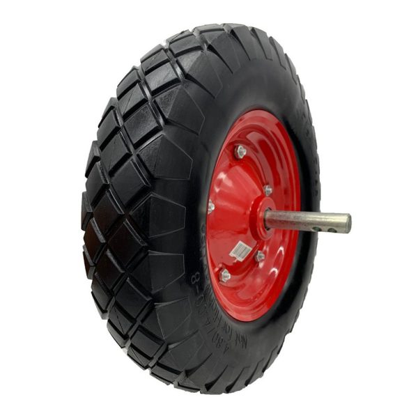 Ρόδα αφρού με άξονα 250mm 400-8  1.6kg (4 τρύπες στον άξονα)