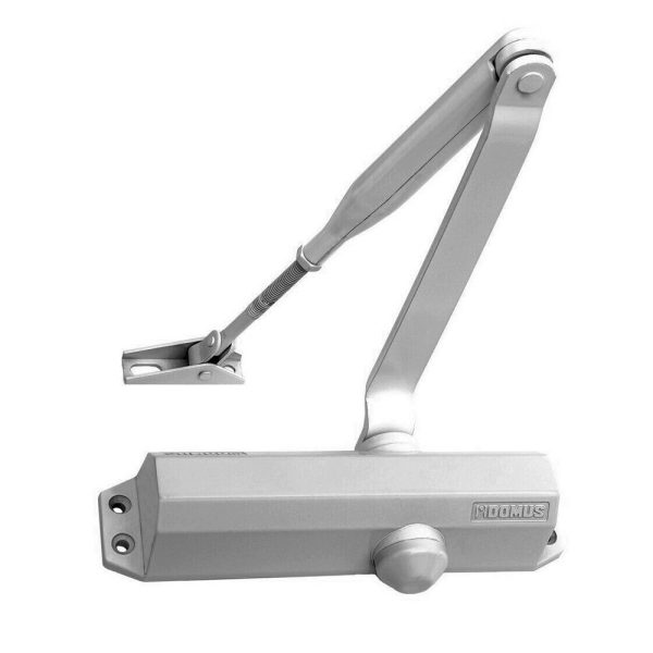 Σούστα πόρτας DOMUS 5120Ζ Νο2-4 έως 80Kg με παράκεντρο βραχίονα ασημί