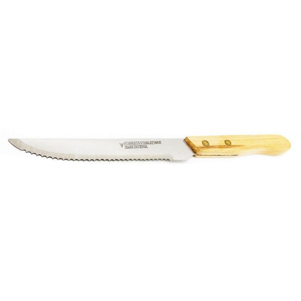 Μαχαίρι ξύλινη λαβή με δόντι (λάμα 12.5cm)