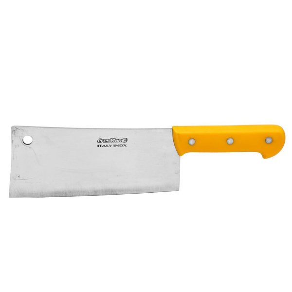 Σατίρα λαβή κίτρινη 9 23cm 780gr INOX CRESMAN